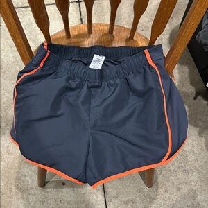 Athletic Works Dark Gray Athletic Shorts with Elastic Waist